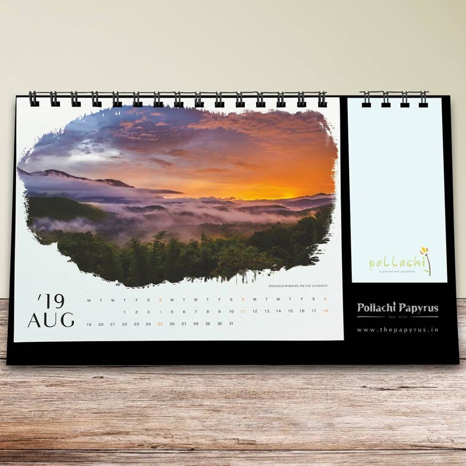 pollachi desktop calendar, pollachi papyrus, sunrise, sunset, nature calendar, pollachi, anamalai tiger reserve, india, tamilnadu,