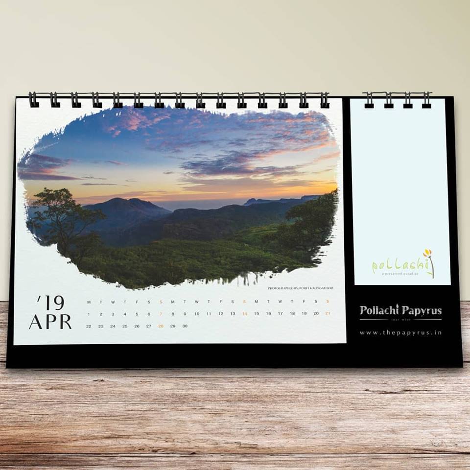 pollachi desktop calendar, pollachi papyrus, sunrise, sunset, nature calendar, pollachi, anamalai tiger reserve, india, tamilnadu,