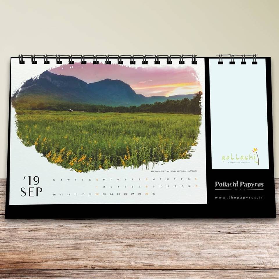pollachi desktop calendar, pollachi papyrus, sunrise, sunset, nature calendar, pollachi, anamalai tiger reserve, india, tamilnadu,