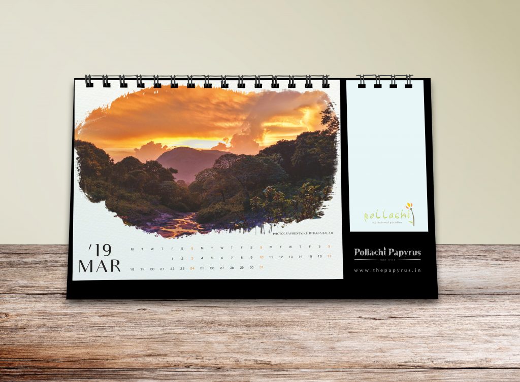 pollachi desktop calendar, pollachi papyrus, sunrise, sunset, nature calendar, pollachi, anamalai tiger reserve, india, tamilnadu,